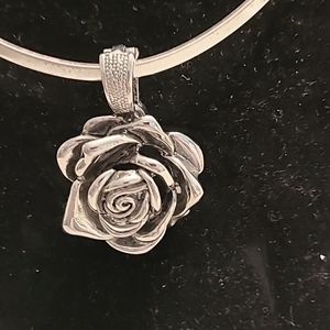 Silver Rose Pendant